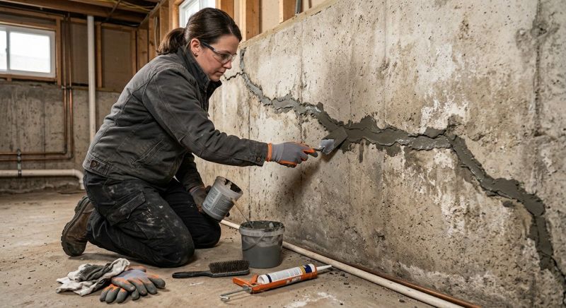 Cracked Basement Floor Repair in Greenville, SC